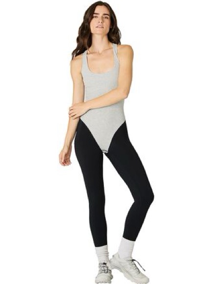 Daughter Lessons Not Your Mother’s Onesie Black Gray Athletic Jumpsuit Small
